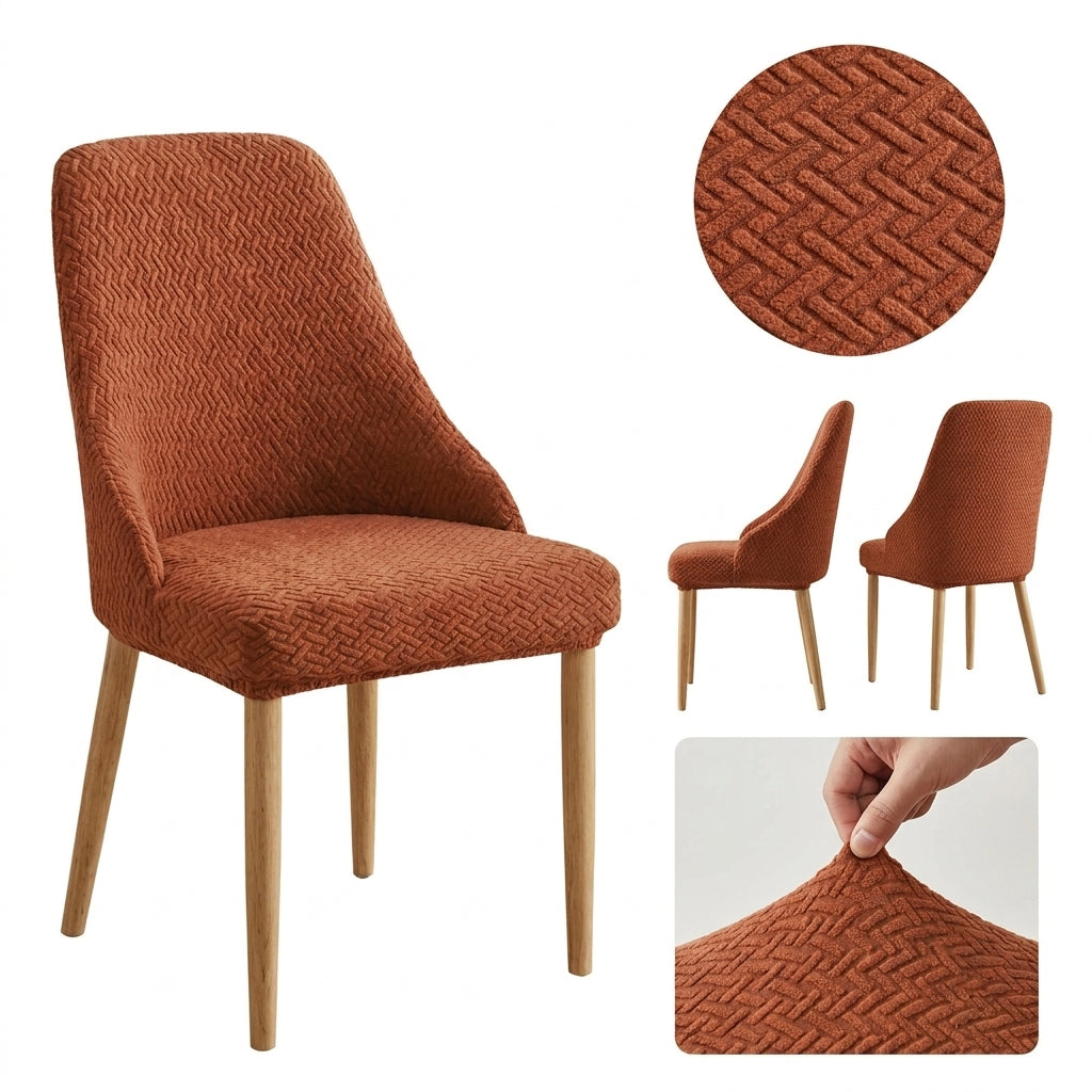 Camel Skin Premium Diamond Velvet Stretch Chair Cover
