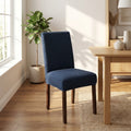 Blue Premium Diamond Velvet Stretch Chair Cover