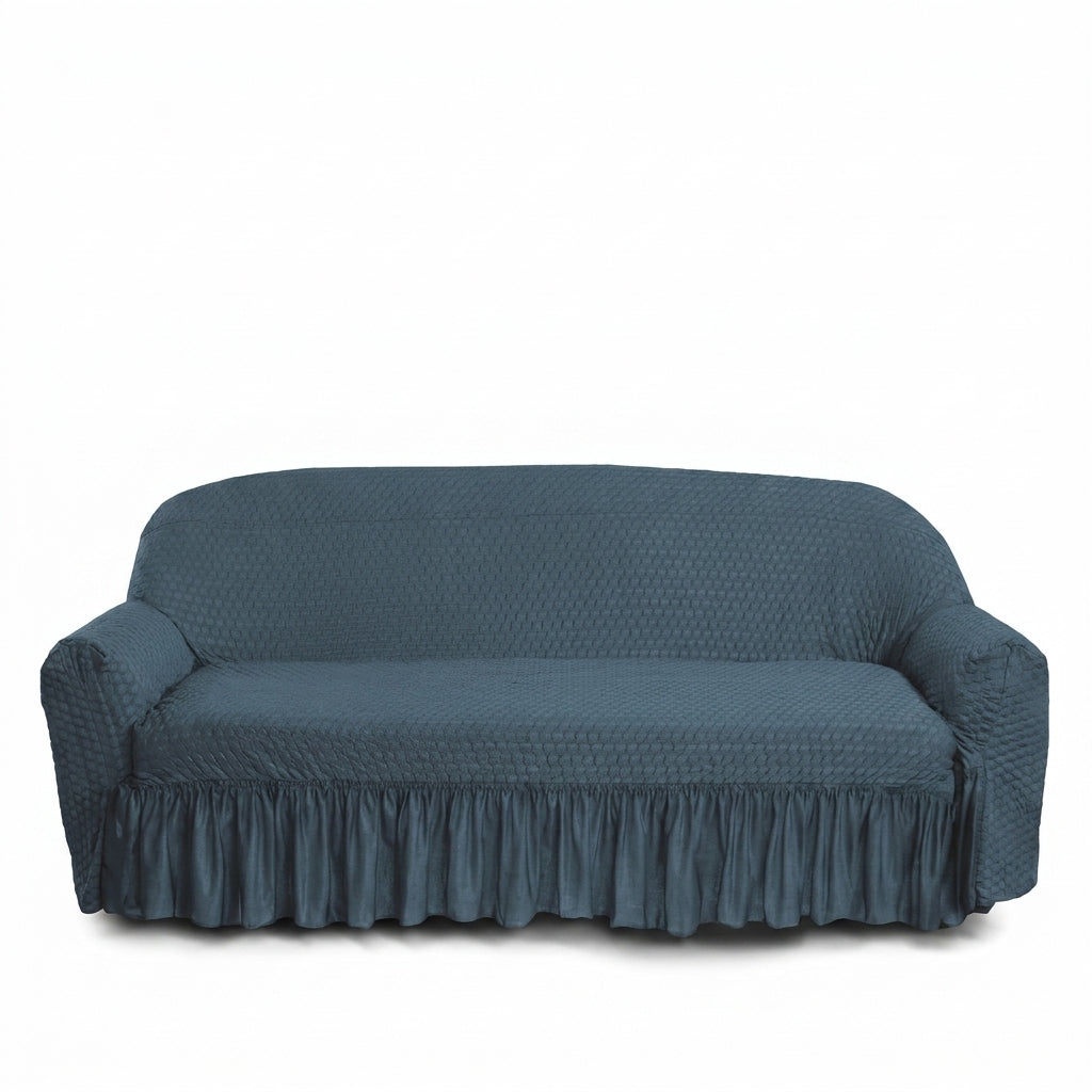 Grey Premium Butterfly Fabric Stretch Sofa Cover