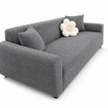 Grey| Flower Palchi Style Sofa Cover