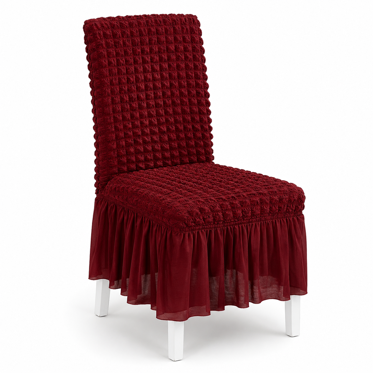 Mahroon Premium Turkish Bubble Stretch Chair Cover