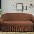 Brown Premium Butterfly Fabric Stretch Sofa Cover