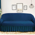 Navy Blue Premium Butterfly Fabric Stretch Sofa Cover
