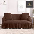 Dark Brown Premium Turkish Bubble Stretch Sofa Cover