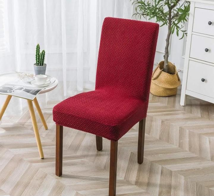 Mahroon Premium Diamond Velvet Stretch Chair Cover