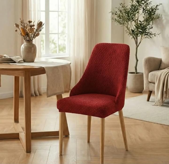 Mahroon Premium Diamond Velvet Stretch Chair Cover