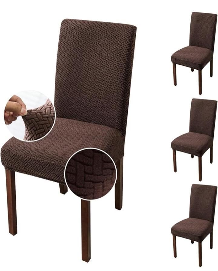 Dark BrownPremium Diamond Velvet Stretch Chair Cover