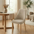 Beige Premium Diamond Velvet Stretch Chair Cover