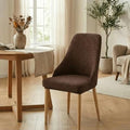 Dark BrownPremium Diamond Velvet Stretch Chair Cover