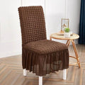 Brown Premium Turkish Bubble Stretch Chair Cover