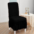 Black Premium Turkish Bubble Stretch Chair Cover