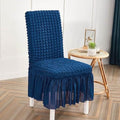 Blue Premium Turkish Bubble Stretch Chair Cover