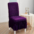 Purple Premium Turkish Bubble Stretch Chair Cover