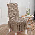Beige Premium Turkish Bubble Stretch Chair Cover