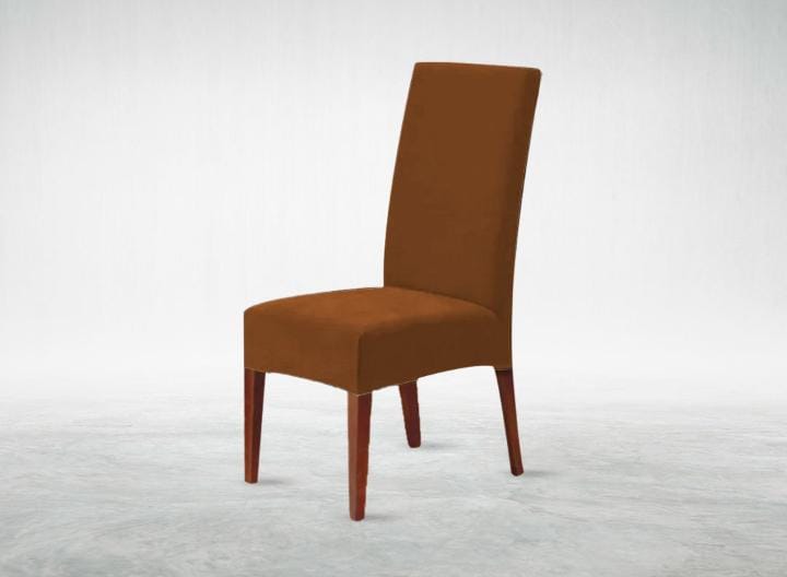 Brown Premium Macro Mash Stretch Chair Cover